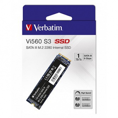 SSD Interní Verbatim Vi560, 49364, 1000GB, černý, 560 MB/s-R, SATA III, 520 MB/s-W
