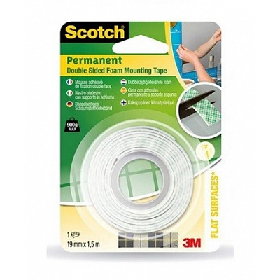3M Scotch-FIX Montážní oboustranně lepicí pěnová páska (331915B), 19 mm x 1,5 m