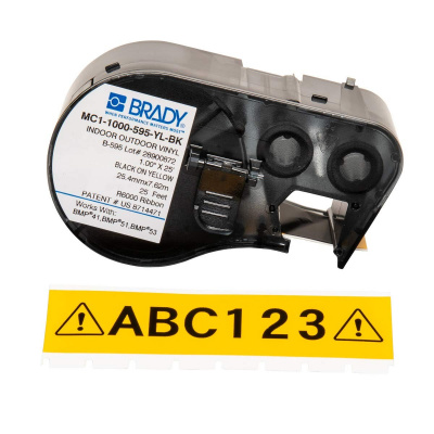 Brady M4-82-499-YL-BK / 170800, 9.53 mm, Nylon, černý tisk / žlutý podklad