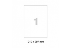 Samolepicí etikety R0502.1123, laser, matné, polyester, 210 x 297 mm, 1 etiketa, A4, 50 listů