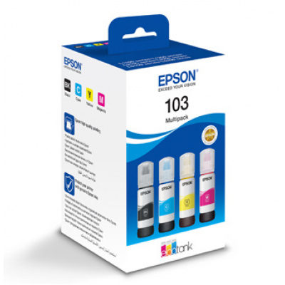 Epson originální ink C13T00S64A, 103, T00S64A, CMYK, Epson EcoTank L3151, L3150, L3111, L3110