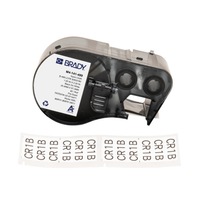 Brady M4-141-499 / 170807, 25.40 mm, Nylon, černý tisk / bílý podklad