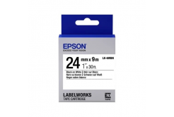 Epson LabelWorks LK-6WBN C53S656006 24mm x 9m, černý tisk / bílý podklad, originální páska