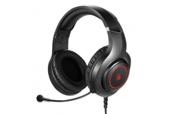 A4Tech Bloody G220, sluchátka s mikrofonem, bez ovládání hlasitosti, černá, herní sluchátka, podsvícené typ 3.5 mm jack + USB