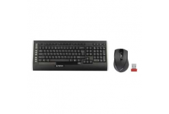 A4Tech 9300F, sada klávesnice s bezdrátovou optickou myší, AAA, CZ/US, klasická, 2.4 [GHz], bezdrátová, černá