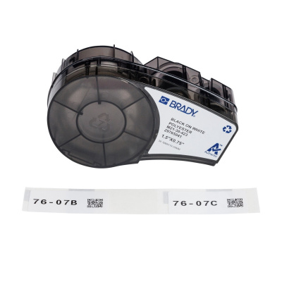 Brady M21-30-423 / 152098, 38.10 mm, Polyester, černý tisk / bílý podklad