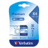 Verbatim 44024 microSDXC Flash Card, paměťová karta, SDXC, 64GB