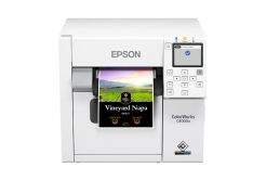 Epson ColorWorks C4000e (mk) C31CK03102MK, barevná tiskárna štítků, Matt Black Ink, cutter, ZPLII, USB, Ethernet