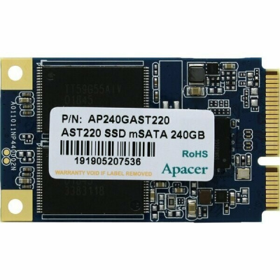 Interní disk SSD Apacer mSATA, interní mSATA, 240GB, AST220, AP240GAST220-1, 550 MB/s-R, 530 MB/s-W,Panther