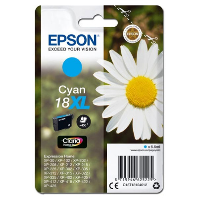 Epson 18XL C13T18124012 azurová (cyan) originální cartridge