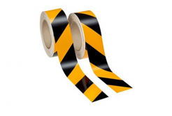 3M 13058 AP Výstražná páska, černo-žluté šrafování, levé 25 m + pravé 25 m, šíře 50 mm