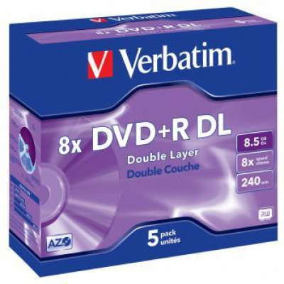 Verbatim DVD+R, DataLife PLUS, 43540, 8,5GB, 8x, jewel box, 1 KUS!!!, Scratch Resistant, CENA ZA KUS