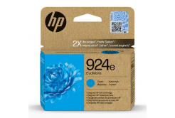 HP 924e 4K0U7NE#CE1 azurová (cyan) originální cartridge