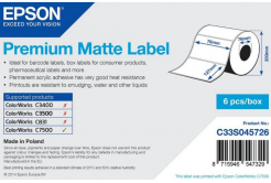 Epson C33S045726 Premium Matte, pro ColorWorks, 76x127mm, 960ks, bílé samolepicí etikety