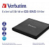 VERBATIM externí mechanika Slimline CD/DVD Writer USB - without NERO