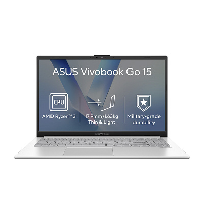 ASUS Vivobook Go 15/E1504FA-BQ5409W/R3-30/15,6"/FHD/8GB/256GB/AMD int/W11H/Silver/2R
