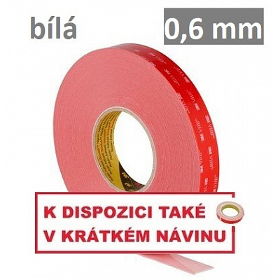 3M VHB™ LSE-060WF Oboustranně silně lepicí páska na LSE plasty, tl. 0,6 mm 15 mm x 33 m