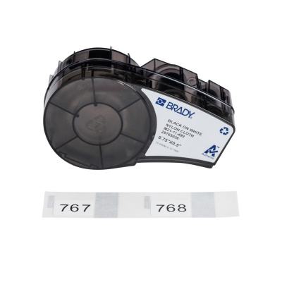Brady M21-11-499 / 152090, 19.05 mm, Nylon, černý tisk / bílý podklad