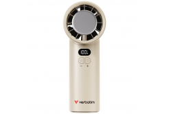 VERBATIM 32343 ruční ventilátor Cool 'n' Go Ice Touch, USB-C, bílá/stříbrná