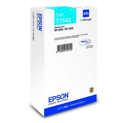 Epson T7542 XXL C13T754240 azurová (cyan) originální cartridge