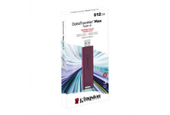 Kingston USB flash disk, USB 3.0, 512GB, DataTraveler Max, vínový, DTMAXA/512GB, USB A