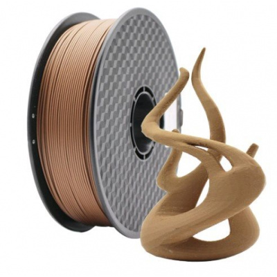 GEMBIRD 3DP-PLA-WD-01-NAT, 3D filament, PLA, 1,75mm, 1000g, přírodní dřevo