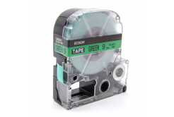 Epson LC-SC9GW, 9mm x 8m, černý tisk / zelený podklad, kompatibilní páska