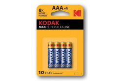 Baterie jednorázová alkalická, tužková, AAA, 1.5V, Kodak, blistr, 4-pack, KOD-LR3MAX, Alkaline Max