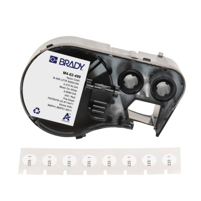 Brady M4-82-499 / 170798, 9.53 mm, Nylon, černý tisk / bílý podklad