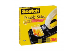 3M Scotch Oboustranně lepicí páska pro balení mnoha typů balíčků, transparentní, 12 mm x 33 m (665)