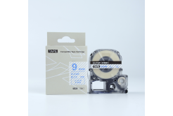 Epson LC-ST9BW, 9mm x 8m, modrý tisk / průhledný podklad, kompatibilní páska
