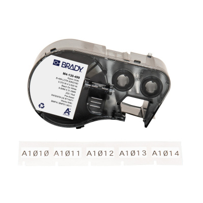 Brady M4-130-499 / 170802, 20.96 mm, Nylon, černý tisk / bílý podklad