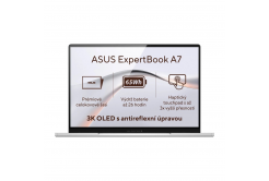 ASUS ExpertBook A7/A7406CMA-OLEDC516512W/5-320/14"/2880x1800/16GB/512GB/Intel int/W11H/Silver/3RNBD