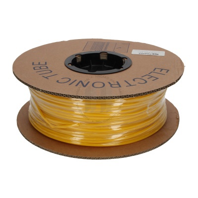 Označovací oválná PVC bužírka, průměr 2,7-4,0mm, průřez 1,5-2,5mm, žlutá, 100m