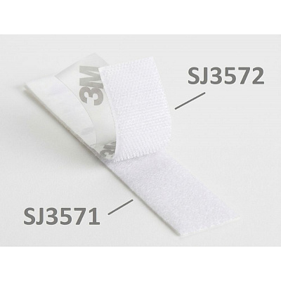 3M Hook & Loop™ SJ3572, bílý, háčky 25 mm - metráž (1dm=10cm)