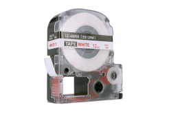 Epson LC-SS12RW, 12mm x 8m, červený tisk / bílý podklad, kompatibilní páska