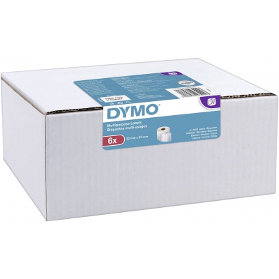 Dymo 11354, 2093094, 32mm x 57mm originální papírové štítky, 6ks