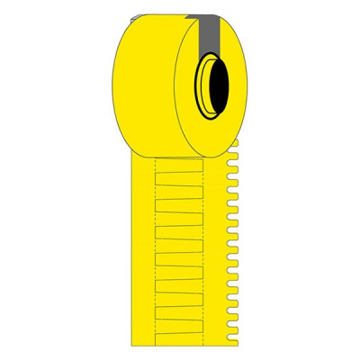 Brady M6-30x4.2-7597-YL / 312098, DuraSleeve Wire Marking Inserts, 30.00 mm x 4.10 mm