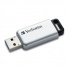 Verbatim 98666 Secure Pro, USB flask disk, USB A 3.0, 64GB, AES 256-bit šifrování, s výsuvným konektorem, stříbrný