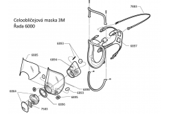 3M 6896 Těsnění sestavy výdechového ventilu celoobličejových masek řady 6000