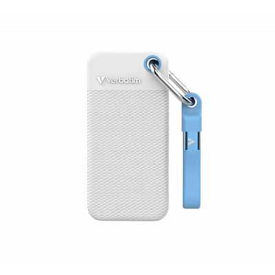 VERBATIM externí SSD 2TB Pocket SSD, USB-C, Bílá