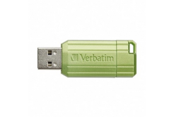 Verbatim USB flash disk, USB 2.0, 64GB, Store,N,Go PinStripe, zelený, 49964, pro archivaci dat