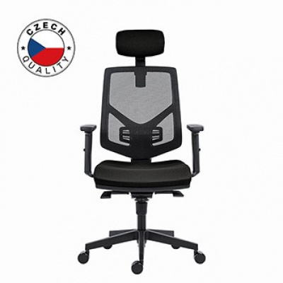Powerton ERGO TINA Kancelářské ergonomické křeslo, Černé