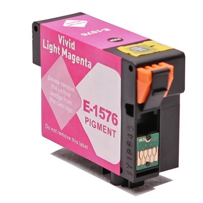 Epson T1576 světle purpurová (light magenta) kompatibilní cartridge