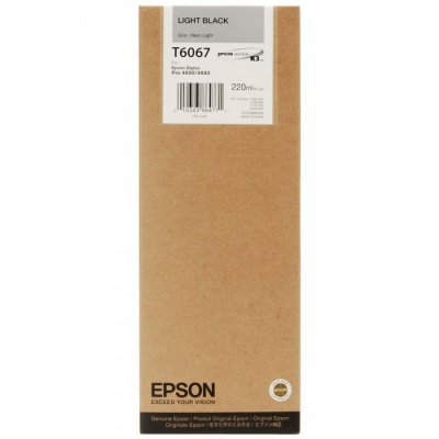 Epson T606700 světle černá (light black) originální cartridge