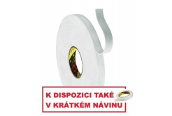 3M 9508W Montážní pěnová oboustranná páska, bílá 19 mm x 66 m