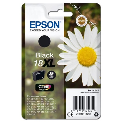 Epson 18XL C13T18114012 černá (black) originální cartridge