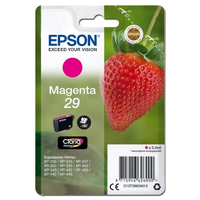 Epson T29 C13T29834012 purpurová (magenta) originální cartridge