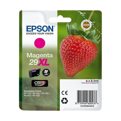 Epson T29934012, T29XL purpurová (magenta) originální cartridge