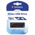 Verbatim 98696 Store N Go Slider, USB flask disk, USB A 2.0, 16GB, s výsuvným konektorem, černý